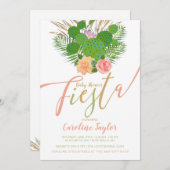 Aquarellkaktus Fiesta Babydusche Einladung (Vorne/Hinten)