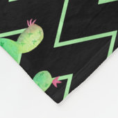 Aquarellkaktus Fleecedecke (Ecke)