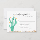 Aquarellkaktus für Hochzeiten RSVP-Karte RSVP Karte (Vorderseite)