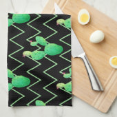 Aquarellkaktus Geschirrtuch (Viertel Falte)