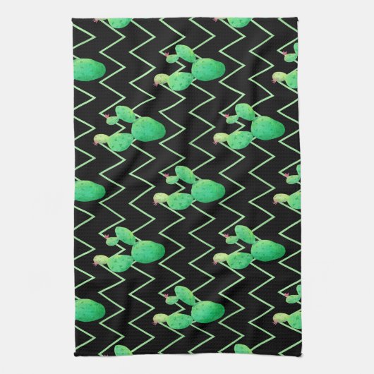 Aquarellkaktus Geschirrtuch (Vertikal)