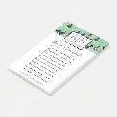 Aquarellkaktus Grüne Botanisches Muster Grün Post-it Klebezettel (angewinkelt)