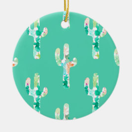 Aquarellkaktus Keramik Ornament