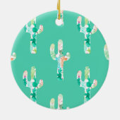 Aquarellkaktus Keramik Ornament (Hinten)