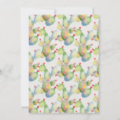 Aquarellkaktus Kinderdusche Einladung (Rückseite)