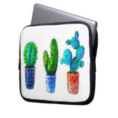Aquarellkaktus Laptopschutzhülle (Vorderseite Links)