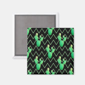 Aquarellkaktus Magnet (Vorderseite/Rückseite)