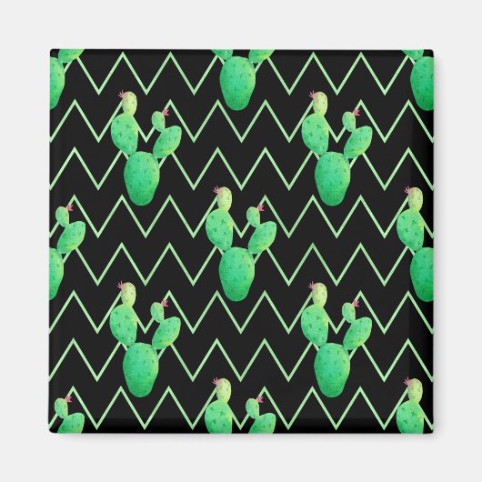 Aquarellkaktus Magnet (Vorne)