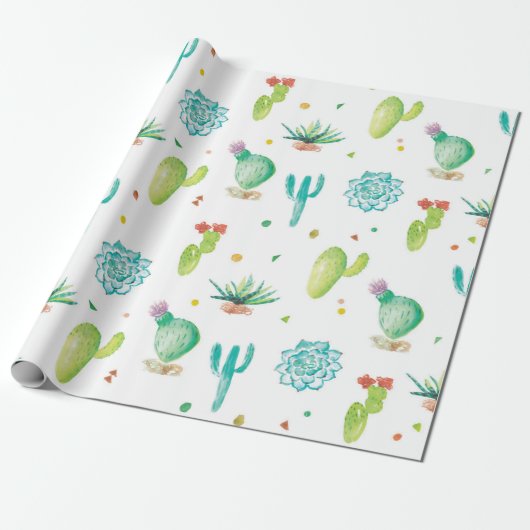 Aquarellkaktus-Matte Packpapier (Ungerollt)