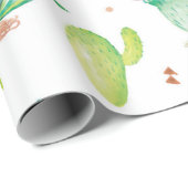 Aquarellkaktus-Matte Packpapier (Rolleneckpunkt)