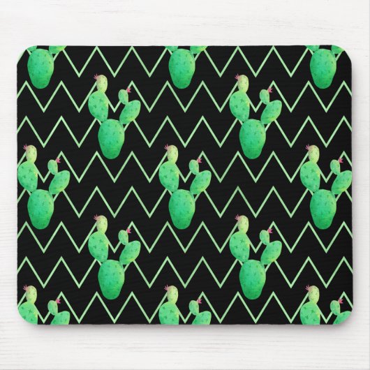 Aquarellkaktus Mousepad (Vorne)