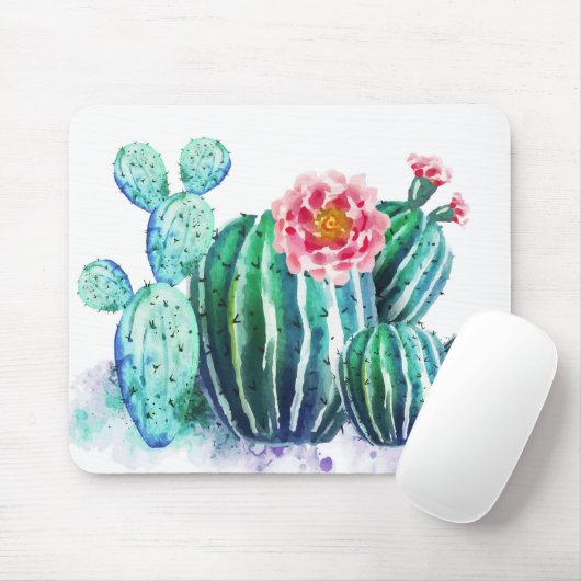 Aquarellkaktus Mousepad (Mit Mouse)