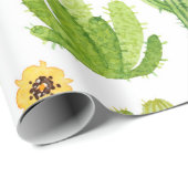 Aquarellkaktus nahtloses Muster Geschenkpapier (Rolleneckpunkt)