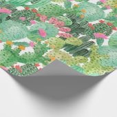 Aquarellkaktus nahtloses Muster Geschenkpapier (Ecke)