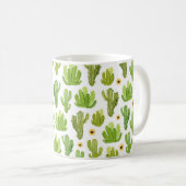 Aquarellkaktus nahtloses Muster Kaffeetasse (VorderseiteRechts)