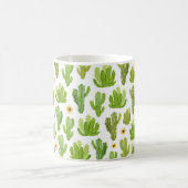 Aquarellkaktus nahtloses Muster Kaffeetasse (Mittel)
