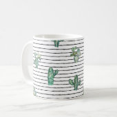 Aquarellkaktus nahtloses Muster Kaffeetasse (Vorderseite Links)