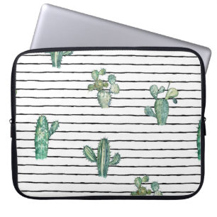 Aquarellkaktus nahtloses Muster Laptopschutzhülle