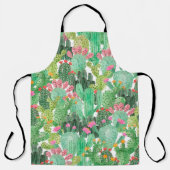 Aquarellkaktus nahtloses Muster Schürze (Vorderseite)