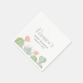 Aquarellkaktus Napkin | Kactus Baby Shower Serviette (Ecke)