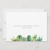 Aquarellkaktus Neue Zuhause-Adresse, die wir übert (Rückseite)