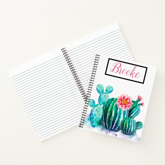 Aquarellkaktus Notizblock (Innenseite)