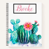 Aquarellkaktus Notizblock (Vorderseite)
