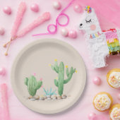 Aquarellkaktus Pappteller (Party)