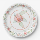 Aquarellkaktus Pappteller (Vorderseite)