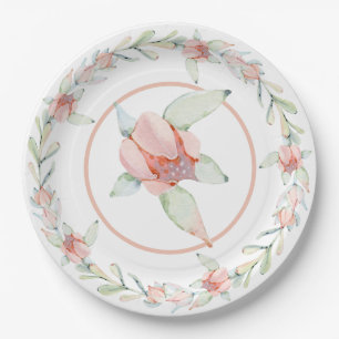 Aquarellkaktus Pappteller