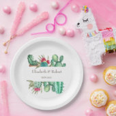 Aquarellkaktus Pappteller (Party)