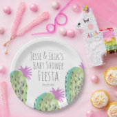 Aquarellkaktus Pflanze Handgemalte Kinderdusche Pappteller (Party)