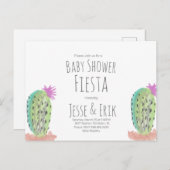 Aquarellkaktus Pflanze Handgemalte Kinderdusche Postkarte (Vorne/Hinten)