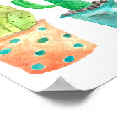 Aquarellkaktus Poster (Ecke)