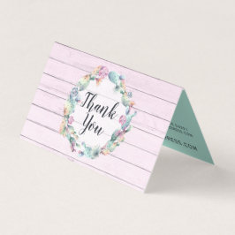 Aquarellkaktus Rustikales Holz Vielen Dank