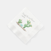 Aquarellkaktus Serviette (Ecke)