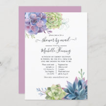 Aquarellkaktus Succulents Kinderdusche per Mail