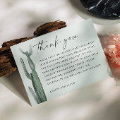 Aquarellkaktus | Südwestbotanische Hochzeit Dankeskarte