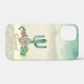 Aquarellkaktus, Sukkulente Farbcreme Case-Mate iPhone Hülle (Rückseite (Horizontal))
