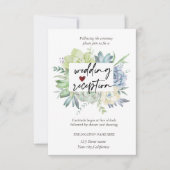 Aquarellkaktus, Sukkulents Dots Empfang Einladung (Vorderseite)