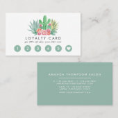 Aquarellkaktus Treuekarte (Vorne/Hinten)