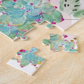 Aquarellkaktus und Dreiecksmuster Puzzle (Seite)