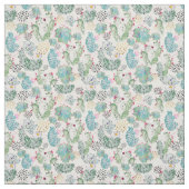 Aquarellkaktus und Dreiecksmuster Stoff (Muster)