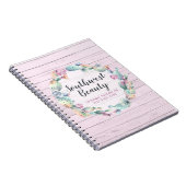 Aquarellkaktus und rustikales Holz Bohemisch Notizblock (Rechte Seite)