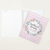 Aquarellkaktus und rustikales Holz Bohemisch Planer (Anzeige)