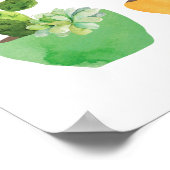 Aquarellkaktus und Sukkulent Print Poster (Ecke)