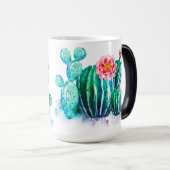 Aquarellkaktus Verwandlungstasse (VorderseiteRechts)