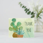 Aquarellkaktus Vielen Dank Jeden Tag Postkarte (Stehend Vorderseite)
