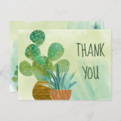 Aquarellkaktus Vielen Dank Jeden Tag Postkarte (Vorne/Hinten)