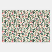 Aquarellkaktus Weihnachtslichter zum Geschenk Geschenkpapier Set (Vorderseite 2)